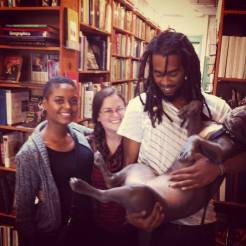 Booksellers Ryan, Stephanie, and Ali with TURK